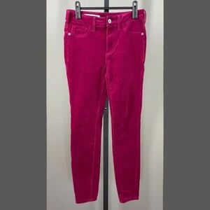 Pilcro Pants Womens 25 purple pink corduroy skinny boho indie casual